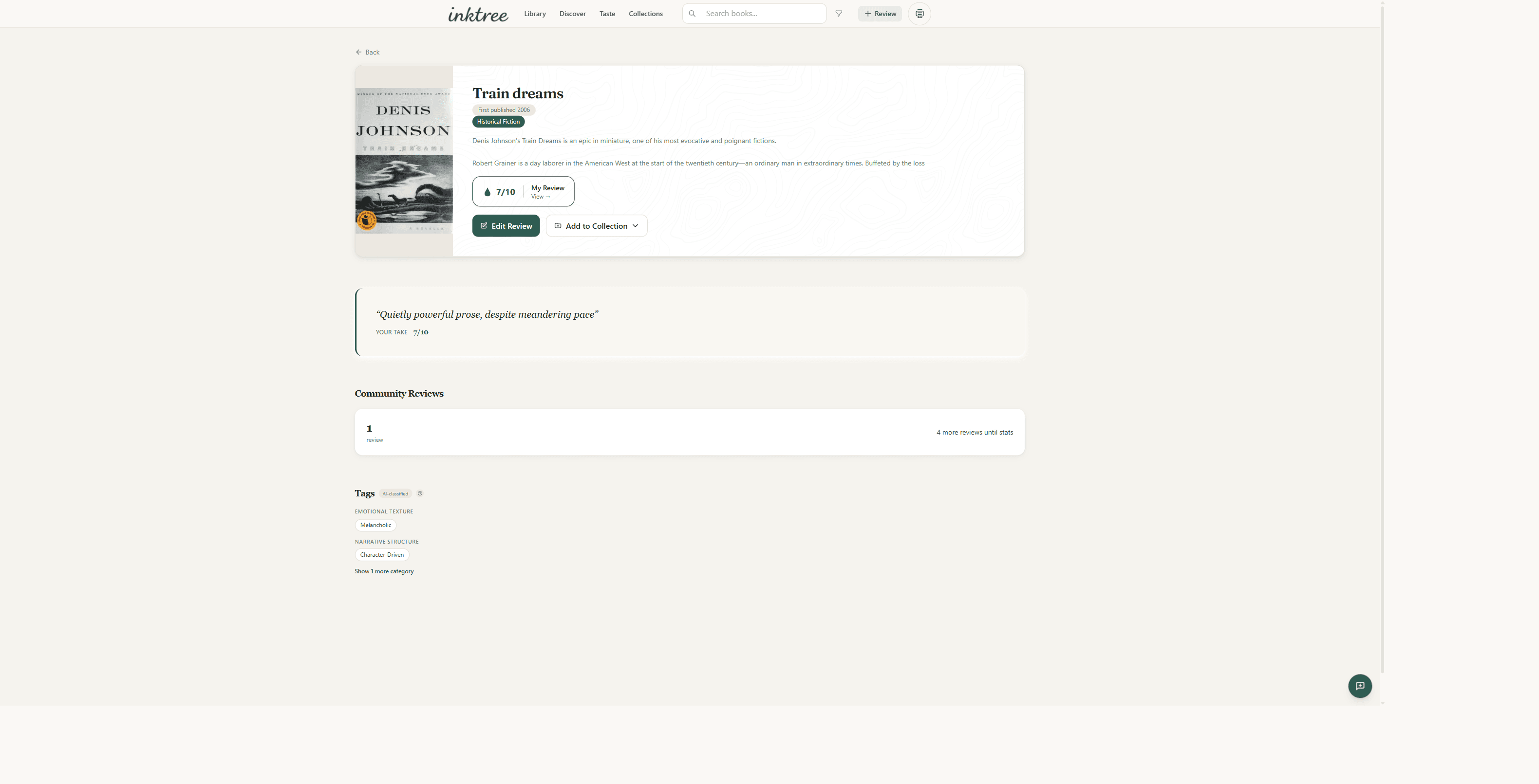 Work page before — sparse layout, flat data